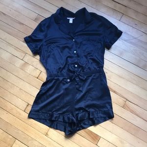 NWOT Victoria Secret navy blue romper size L